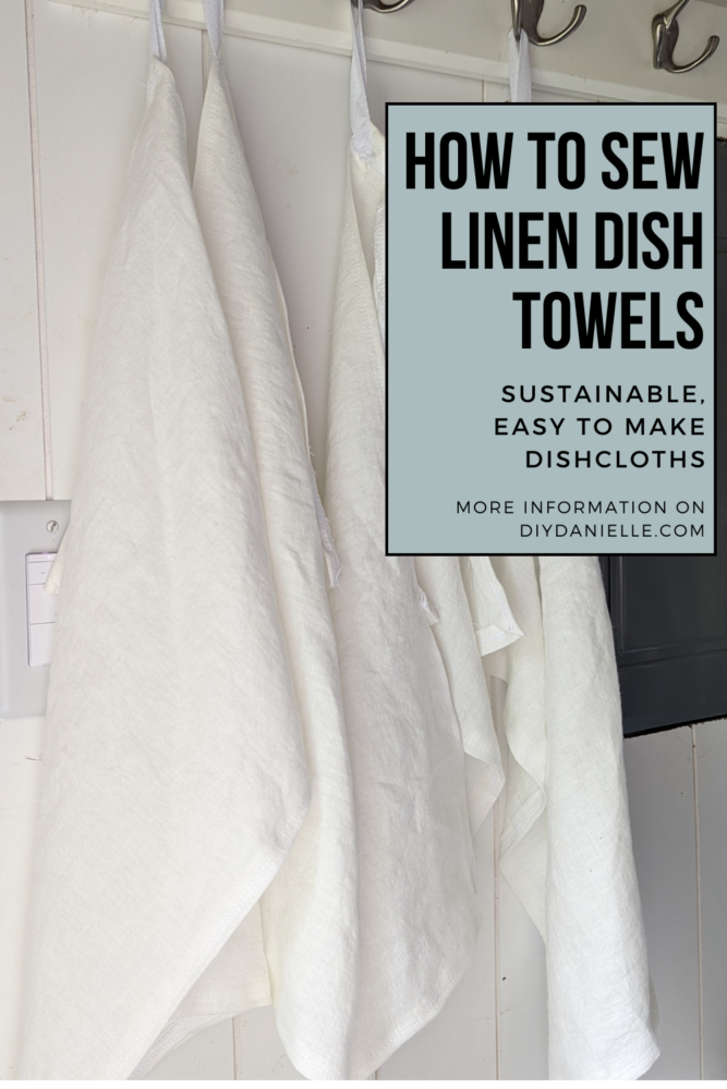 How to make dish towels from linen. Linen is a great fabric to sew with because it's easy to sew, thin to store, ecofriendly, and it dries fast.