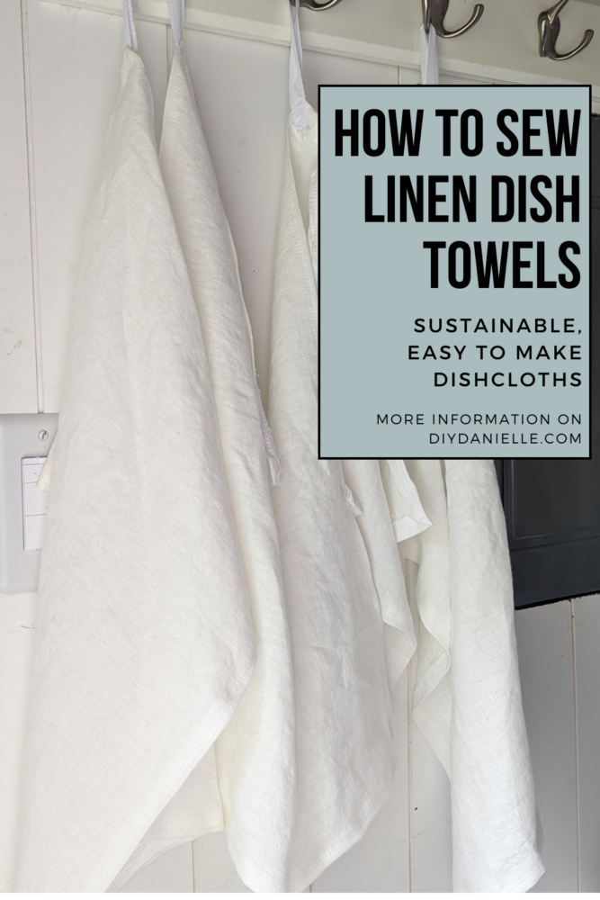 Farmhouse Home: How to Sew 5 Minute DIY Linen Dish Towels 