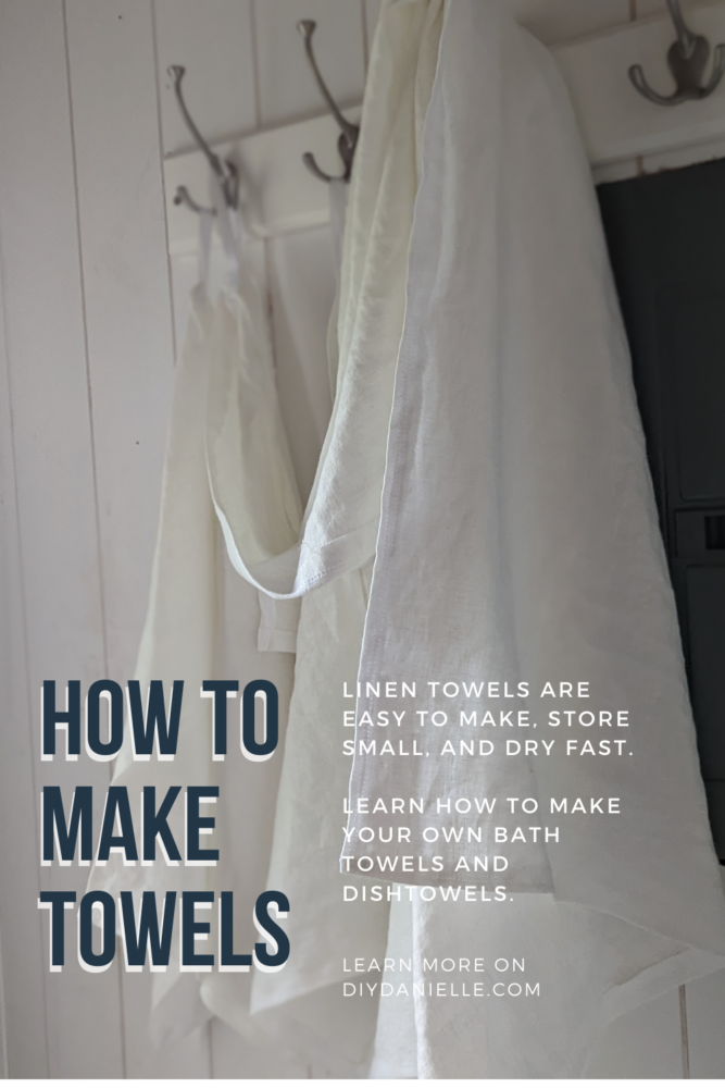 How to make bath towels from linen. Linen is a great fabric to sew with because it's easy to sew, thin to store, ecofriendly, and it dries fast.