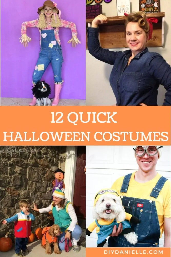collage of 4 DIY Halloween costumes