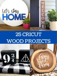 cricut wood projects pin collage