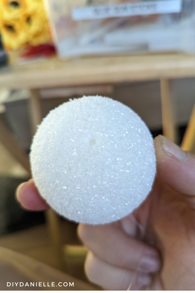 Foam ball from Dollar Tree