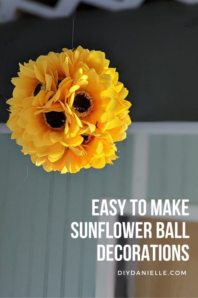 Easy to make sunflower ball decorations.