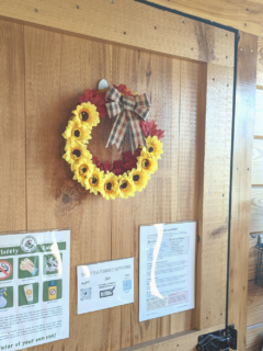 Sunflower Wreath for Barn Office Door