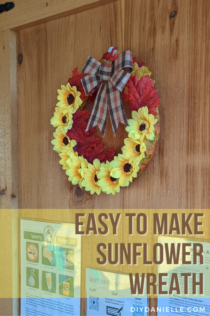 DIY Sunflower Wreath DIY Danielle®