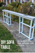 DIY Sofa Table: With Easy to Reach Outlets! - DIY Danielle®