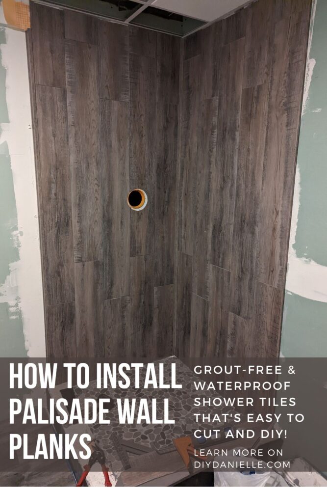 How to install Palisade Wall Planks on shower walls. A grout-free and waterproof shower tile that's easy to cut and DIY.
