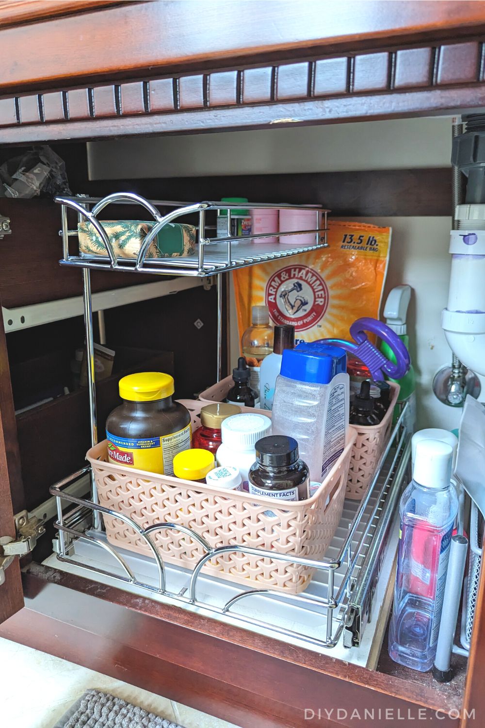 How to Install a Pull Out Shelf in a Bathroom WITHOUT Shims DIY Danielle®