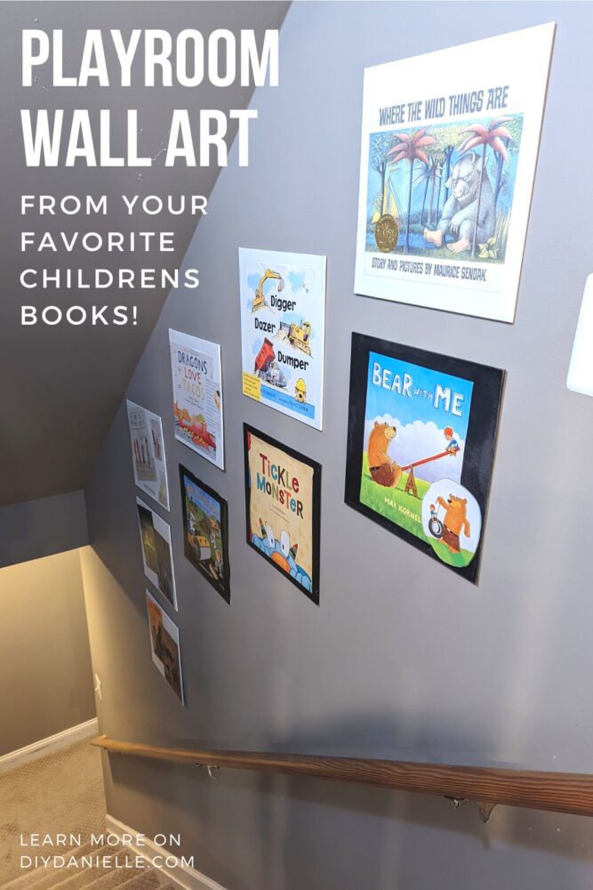 Playroom wall art featuring your favorite children's books!