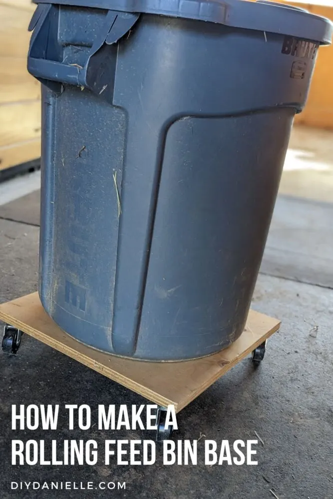 How to make a rolling feed bin base.