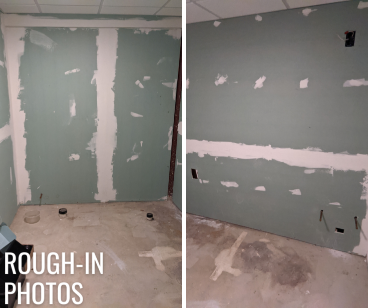 How to Finish a Basement Bathroom with Rough In Plumbing
