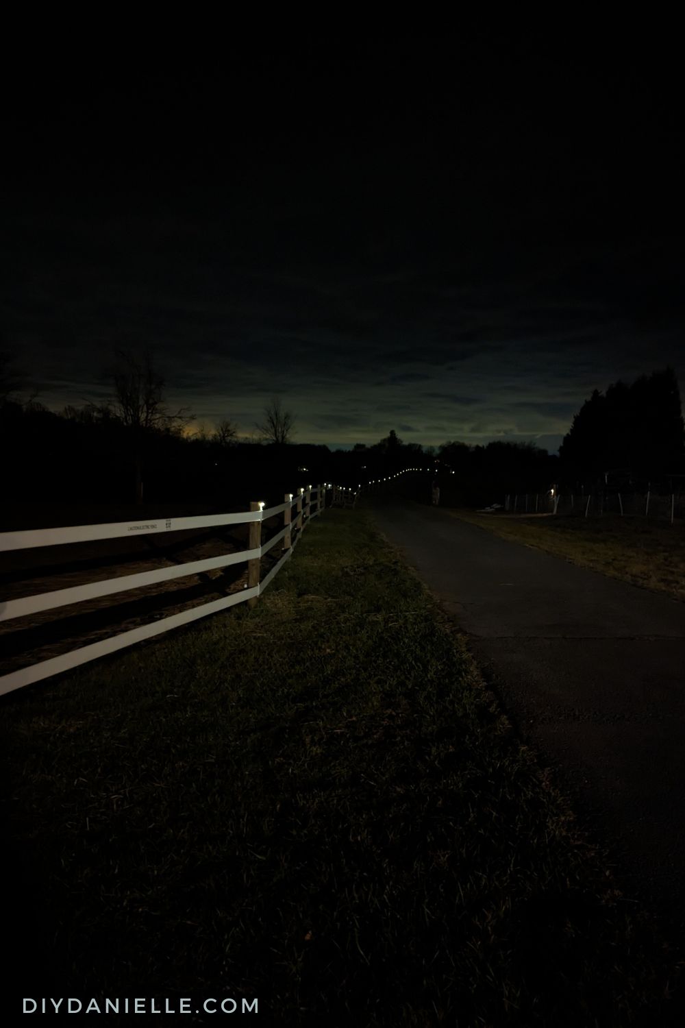 Solar fence lighting for long fence line.