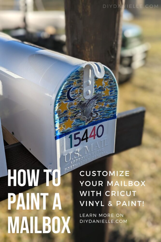How to paint a mailbox: customize your mailbox with Cricut vinyl and paint!