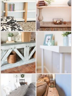 collage diy console tables