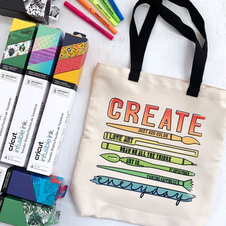 tote bag with Infusible Ink Markers