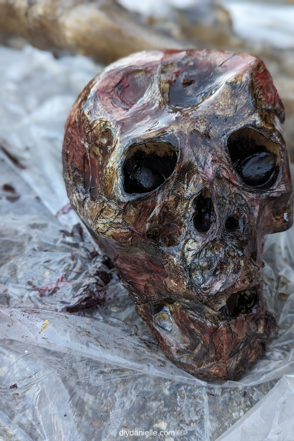 Corpsed Skeleton Head with melted forehead