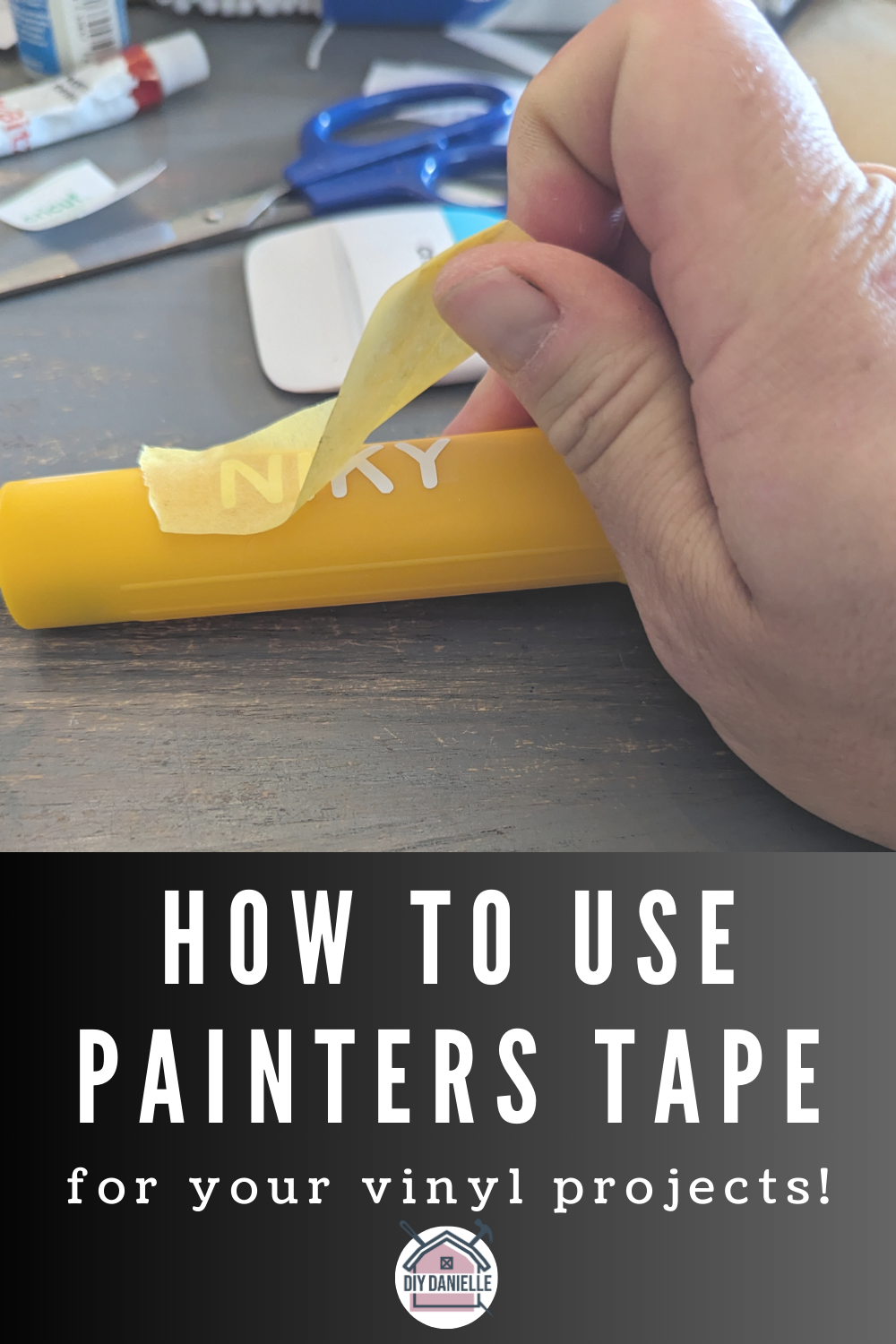How to Use Painter's Tape as Transfer Tape DIY Danielle®