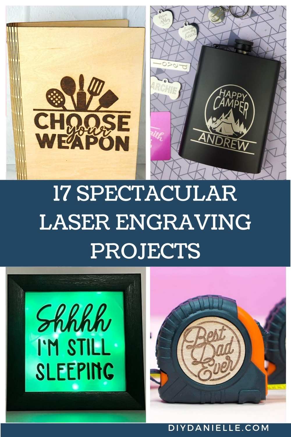 pin collage with text laser engraving projects