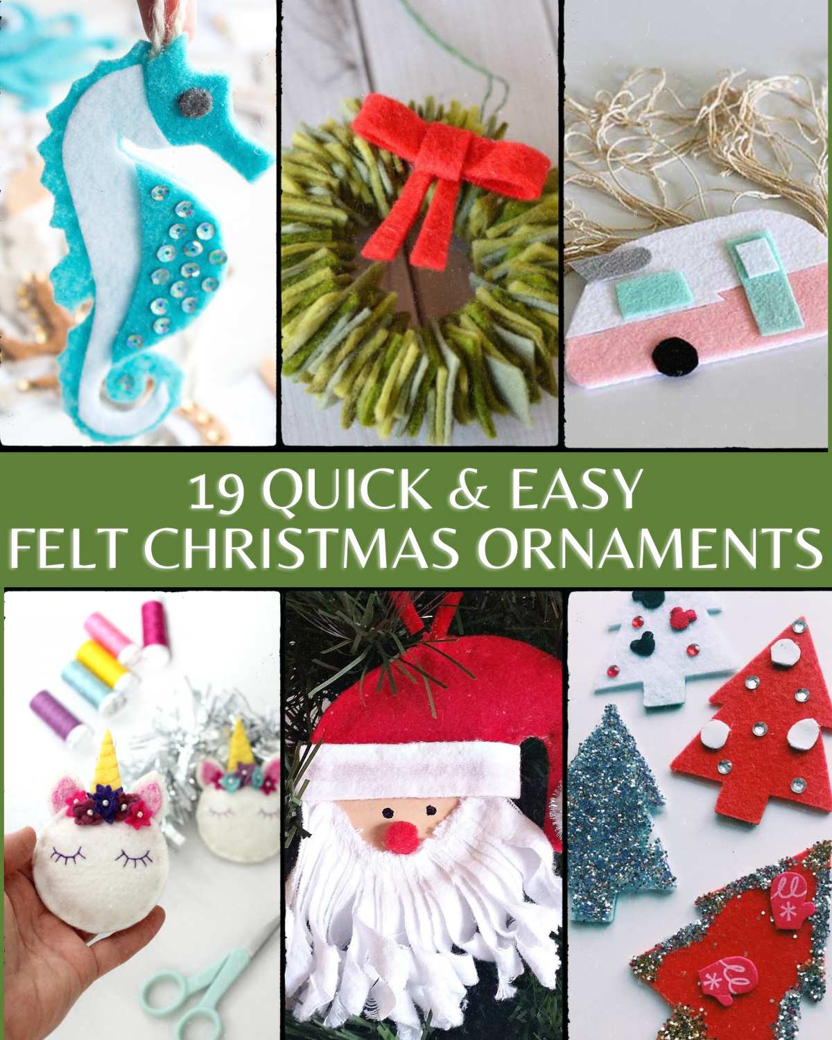 felt ornaments feature image collage with text