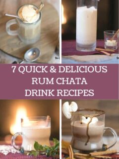 rum chata drinks collage with text