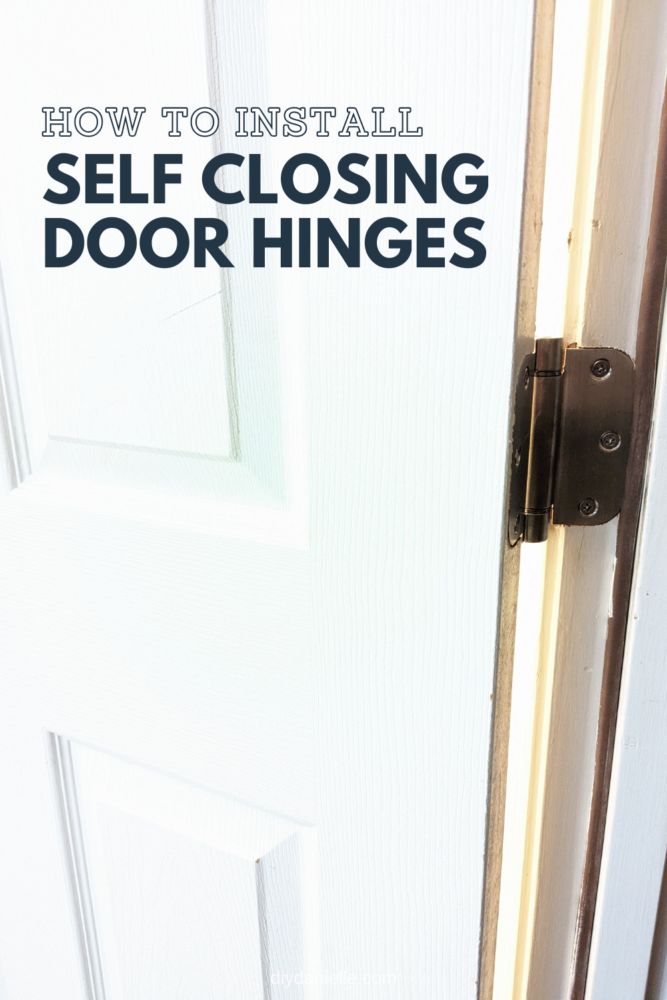 How to install self closing door hinges on an interior door in your home. 