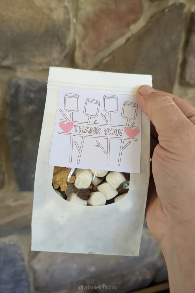 Favors for a s'mores themed birthday party.