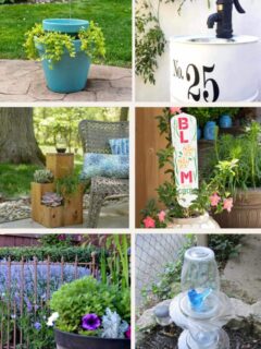 garden decor collage