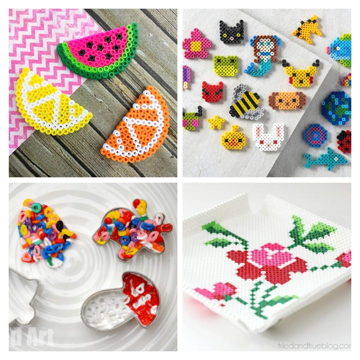 perler bead ideas collage