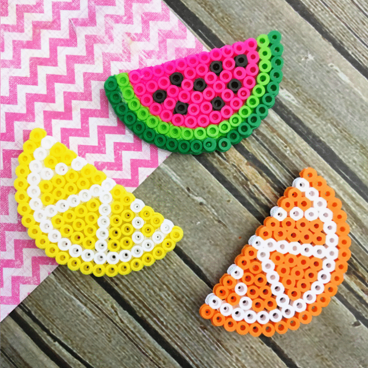 Image for Fruit Perler Bead Magnets Craft
