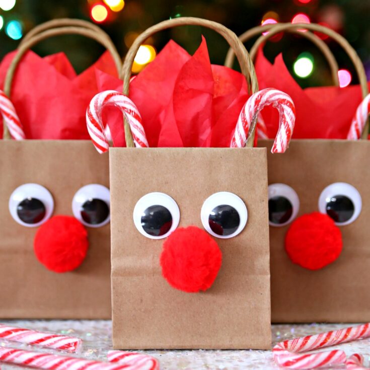 Image for Easy Reindeer Gift Bag DIY