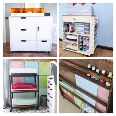 4 image collage craft carts