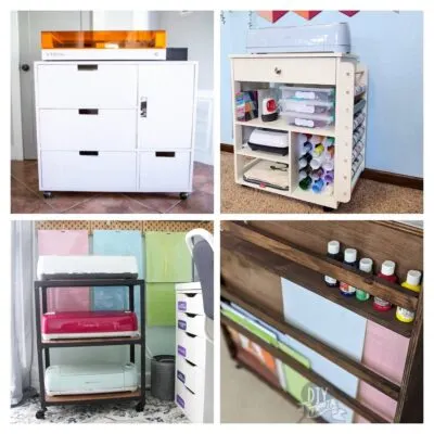 4 image collage craft carts