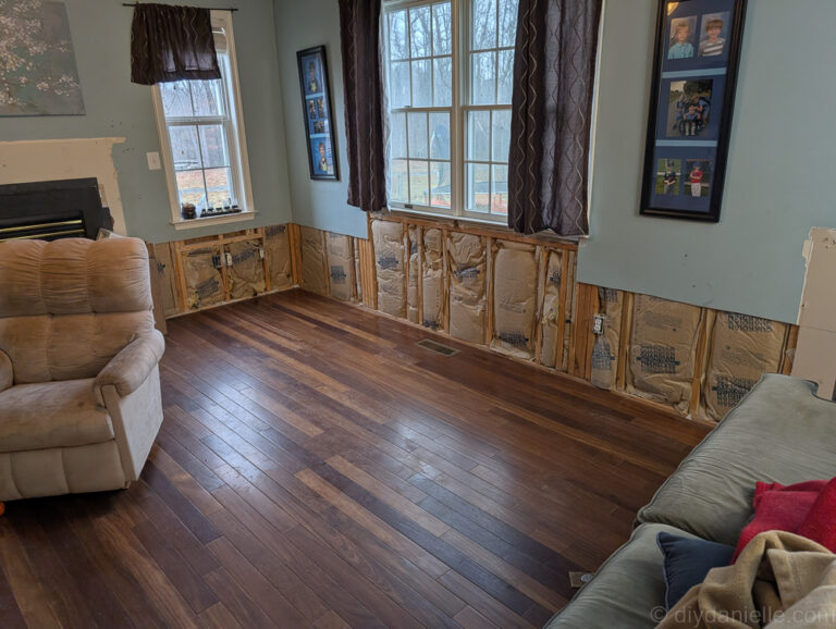 View of Raised Living Room Floor - DIY Danielle®