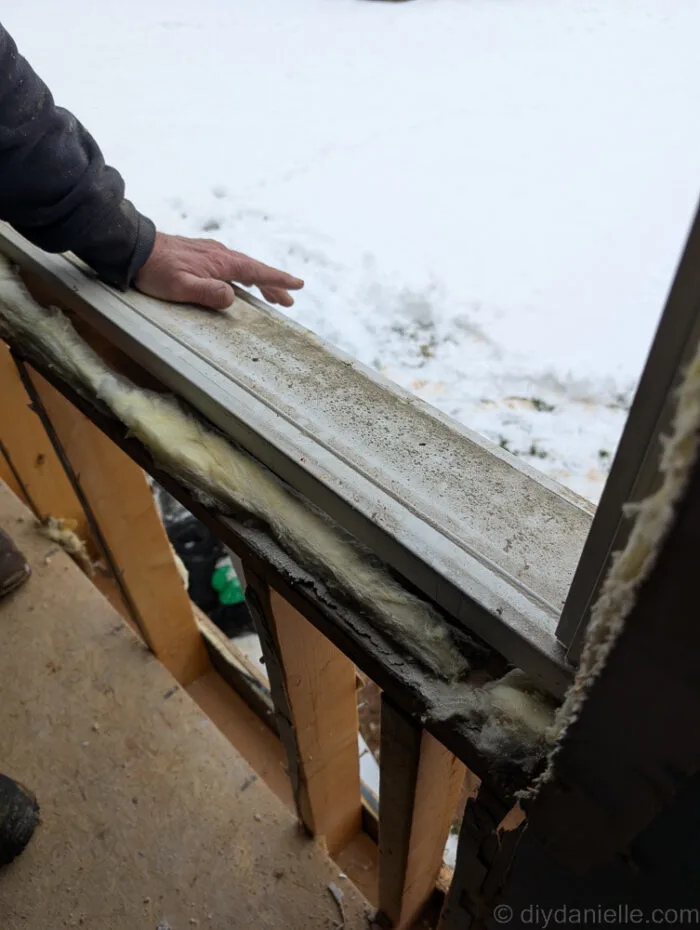 These were where the original windows were and we were checking this out because it appeared the windows were rotted out.