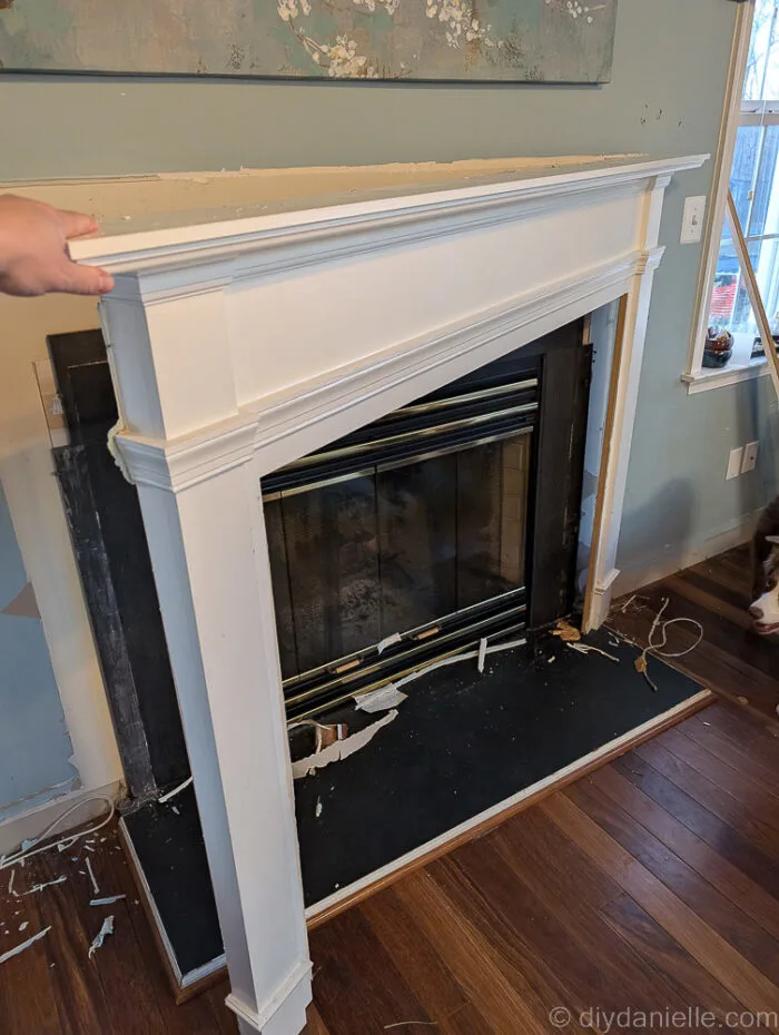 Mantle removed. We sold this.
