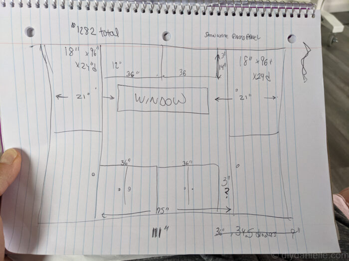 Planning base cabinet configuration with paper sketches