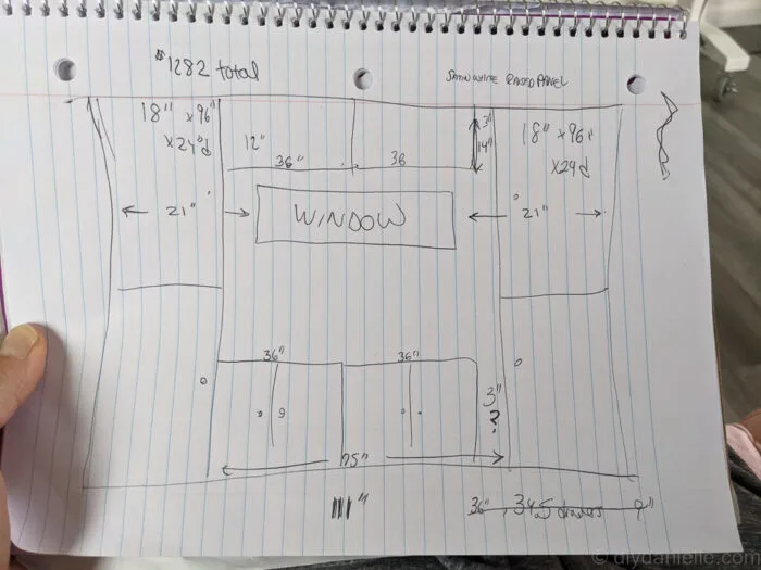 Planning base cabinet configuration with paper sketches