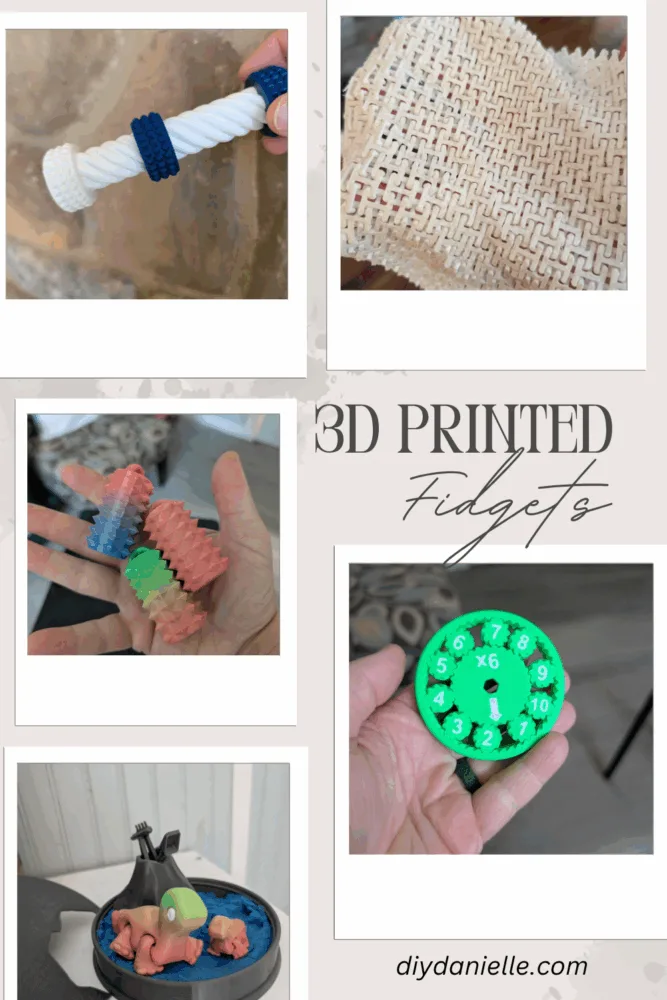 Graphic showing a variety of 3D printed fidget toys designed for sensory play, focus, and stress relief
Send the next image info whenever you’re ready!