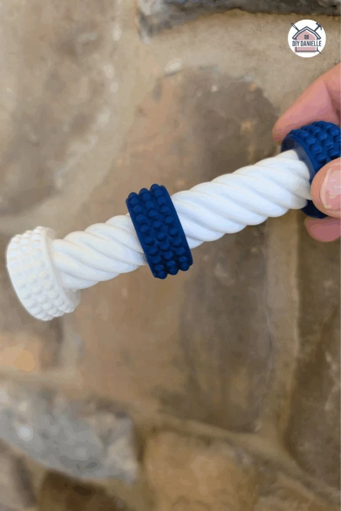 3D printed twist-style fidget toy designed for spinning motion and sensory engagement during quiet activities