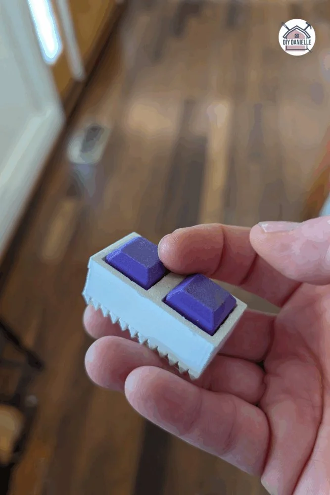 3D printed fidget with dual pain stim and clicker buttons designed for sensory input and ASMR-style fidgeting