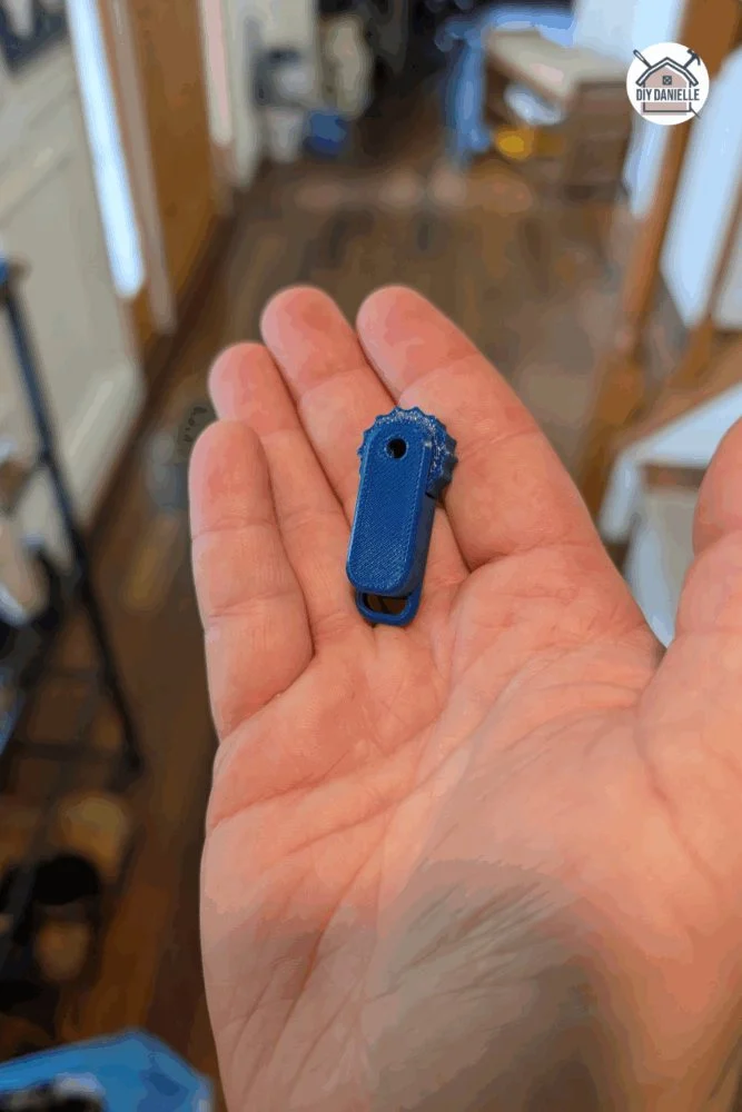 3D printed keychain fidget toy attached to keys, designed for discreet fidgeting in noisy environments